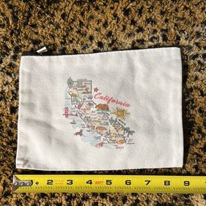 California Map Canvas Pouch